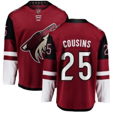 Men's Arizona Coyotes #25 Nick Cousins Authentic Burgundy Red Home Fanatics Branded Breakaway NHL Jersey