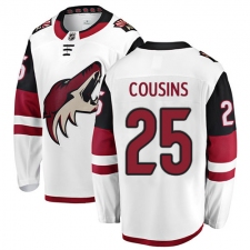 Men's Arizona Coyotes #25 Nick Cousins Authentic White Away Fanatics Branded Breakaway NHL Jersey
