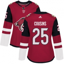 Women's Adidas Arizona Coyotes #25 Nick Cousins Premier Burgundy Red Home NHL Jersey