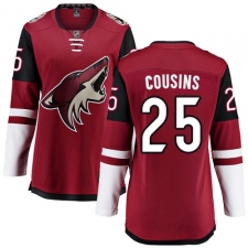 Women's Arizona Coyotes #25 Nick Cousins Authentic Burgundy Red Home Fanatics Branded Breakaway NHL Jersey
