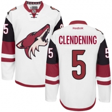 Women's Reebok Arizona Coyotes #5 Adam Clendening Authentic White Away NHL Jersey
