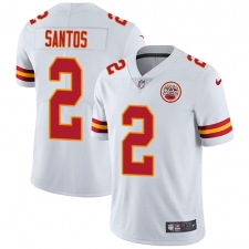 Men's Nike Kansas City Chiefs #2 Cairo Santos White Vapor Untouchable Limited Player NFL Jersey