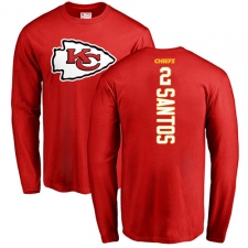 NFL Nike Kansas City Chiefs #2 Cairo Santos Red Backer Long Sleeve T-Shirt