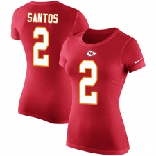 NFL Women's Nike Kansas City Chiefs #2 Cairo Santos Red Rush Pride Name & Number T-Shirt
