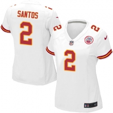 Women's Nike Kansas City Chiefs #2 Cairo Santos Game White NFL Jersey