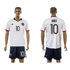 Colombia #10 James Away Soccer Country Jersey