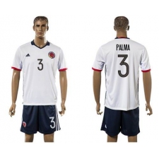 Colombia #3 Palma Away Soccer Country Jersey