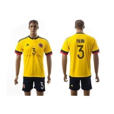 Colombia #3 Palma Home Soccer Country Jersey