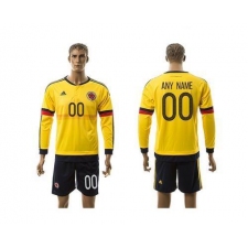Colombia Personalized Home Long Sleeve Soccer Country Jersey