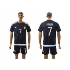 Argentina #7 Di Maria Away Soccer Country Jersey