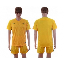 Australia Blank Home Soccer Country Jersey