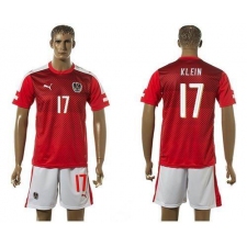 Austria #17 Klein Red Home Soccer Country Jersey