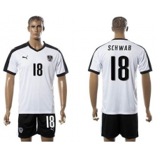 Austria #18 Schwab White Away Soccer Country Jersey