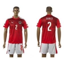 Austria #2 Garics Red Home Soccer Country Jersey