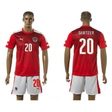 Austria #20 Sabitzer Red Home Soccer Country Jersey