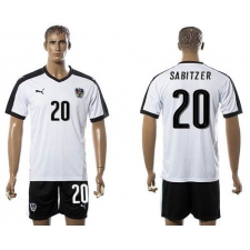 Austria #20 Sabitzer White Away Soccer Country Jersey