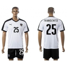 Austria #25 Ivanschitz White Away Soccer Country Jersey