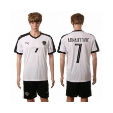 Austria #7 Arnautovic White Away Soccer Country Jersey
