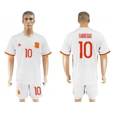Spain #10 Fabregas Away Soccer Country Jersey