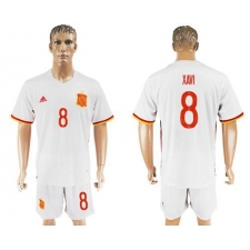 Spain #8 Xavi Away Soccer Country Jersey