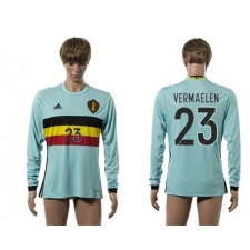 Belgium #23 Vermaelen Away Long Sleeves Soccer Country Jersey
