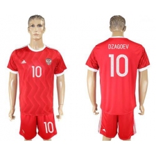 Russia #10 Dzagoev Federation Cup Home Soccer Country Jersey
