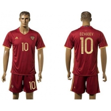 Russia #10 Dzagoev Red Home Soccer Country Jersey