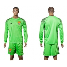 Russia Blank Green Goalkeeper Long Sleeves Soccer Country Jersey