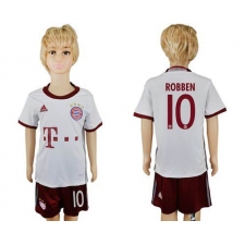 Bayern Munchen #10 Robben SEC Away Kid Soccer Club Jersey