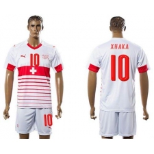 Switzerland #10 Xhaka Away Soccer Country Jersey