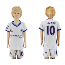 Chelsea #10 Hazard White Kid Soccer Club Jersey