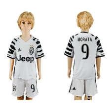 Juventus #9 Morata Sec Away Kid Soccer Club Jersey