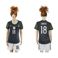 Women's Germany #18 Ginter Away Soccer Country Jersey