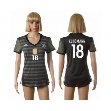 Women's Germany #18 Klinsmann Away Soccer Country Jersey