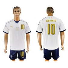 Italy #10 Giovinco Away Soccer Country Jersey