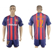 Barcelona #12 Rafinha Home Soccer Club Jersey