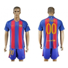 Barcelona Personalized Home With Blue Shorts Soccer Club Jersey