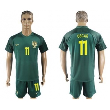 Brazil #11 Oscar Away Soccer Country Jersey