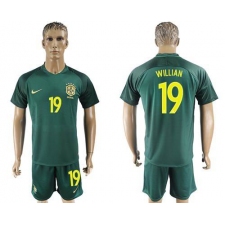 Brazil #19 Willian Away Soccer Country Jersey