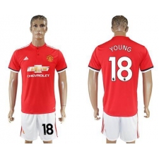 Manchester United #18 Young Red Home Soccer Club Jersey