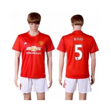 Manchester United #5 Rojo Red Home Soccer Club Jersey