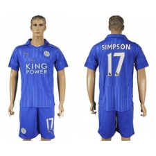 Leicester City #17 Simpson Home Soccer Club Jersey