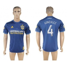 Los Angeles Galaxy #4 Gonzalez Away Soccer Club Jersey
