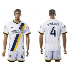 Los Angeles Galaxy #4 Gonzalez Home Soccer Club Jersey