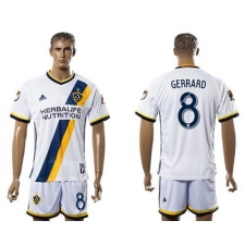 Los Angeles Galaxy #8 Gerrard Home Soccer Club Jersey