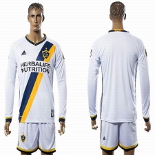 Los Angeles Galaxy Blank White Home Long Sleeves Soccer Club Jersey