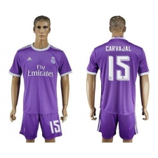 Real Madrid #15 Carvajal Away Soccer Club Jersey