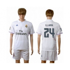 Real Madrid #24 Illarra White Home Soccer Club Jersey