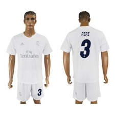 Real Madrid #3 Pepe Marine Environmental Protection Home Soccer Club Jersey