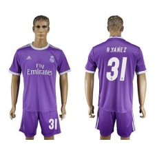 Real Madrid #31 R.Yanez Away Soccer Club Jersey